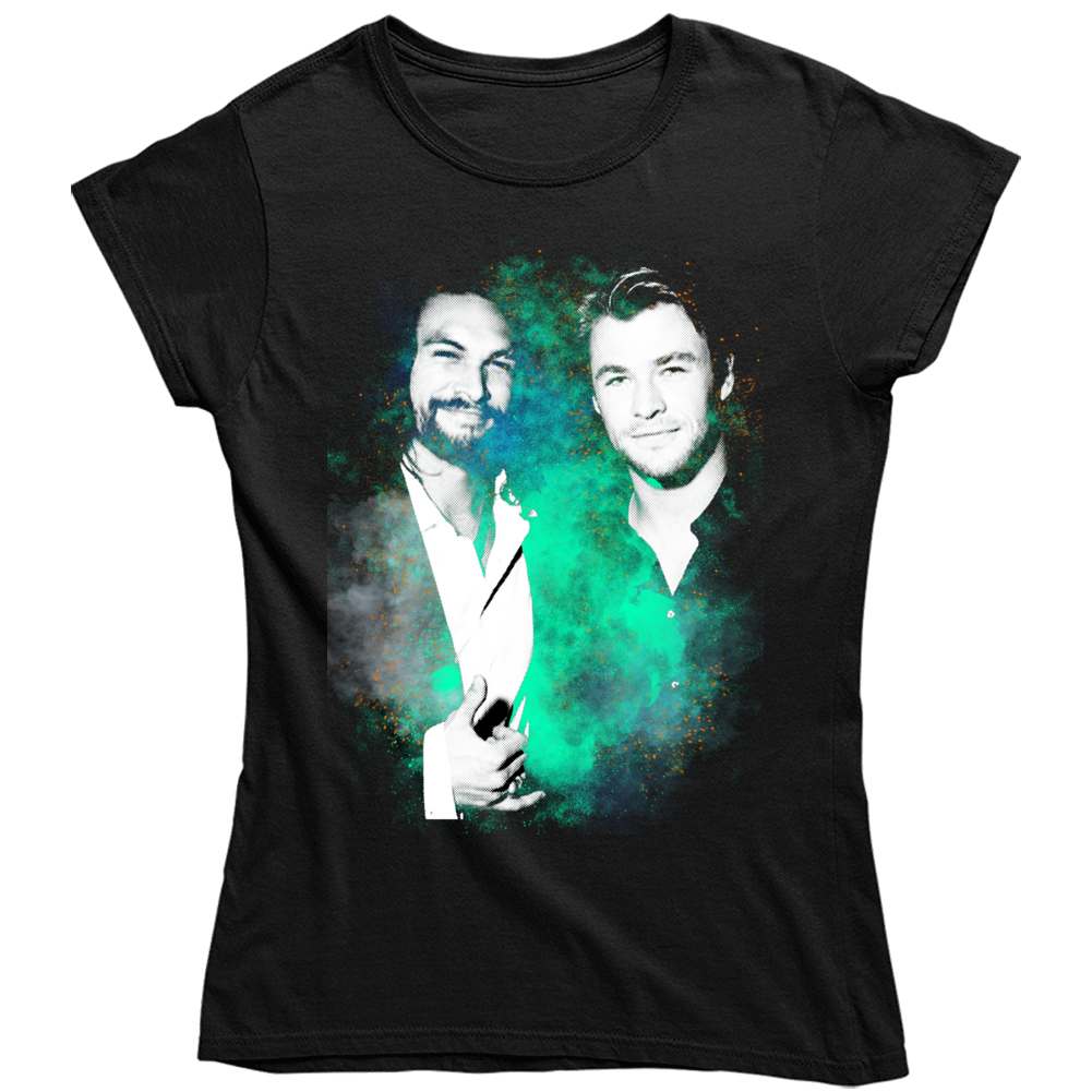 Bros Chris Hemsworth Jason Mamoa Parody Funny Super Hero Actor Fan Ladies T Shirt Bros Chris Hemsworth Jason Mamoa Parody Funny Super Hero Actor Fan Ladies T Shirt