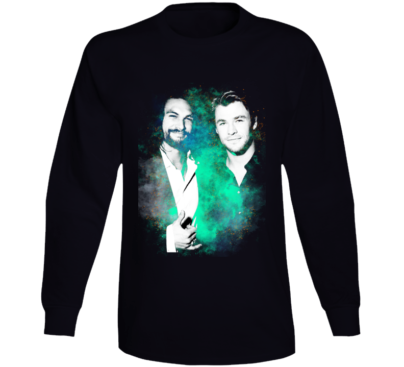 Bros Chris Hemsworth Jason Mamoa Parody Funny Super Hero Actor Fan Long Sleeve T Shirt Bros Chris Hemsworth Jason Mamoa Parody Funny Super Hero Actor Fan Long Sleeve T Shirt