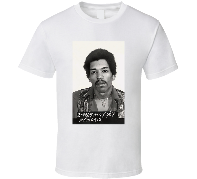Celebrity Mugshot Rockstar 60s Guitar Music Fan T Shirt Celebrity Mugshot Rockstar 60s Guitar Music Fan T Shirt