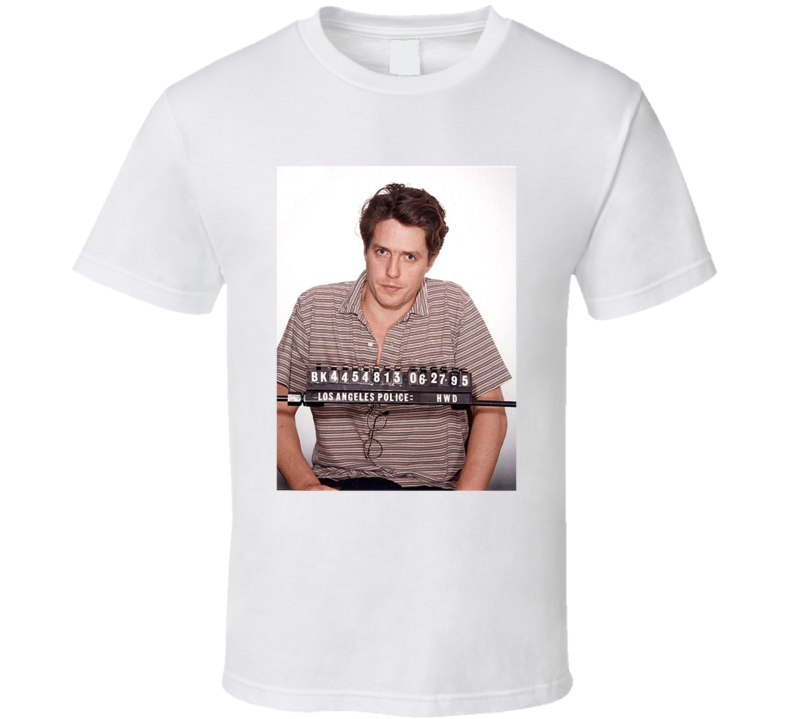 Hugh Grant Mugshot Fan T Shirt Hugh Grant Mugshot Fan T Shirt