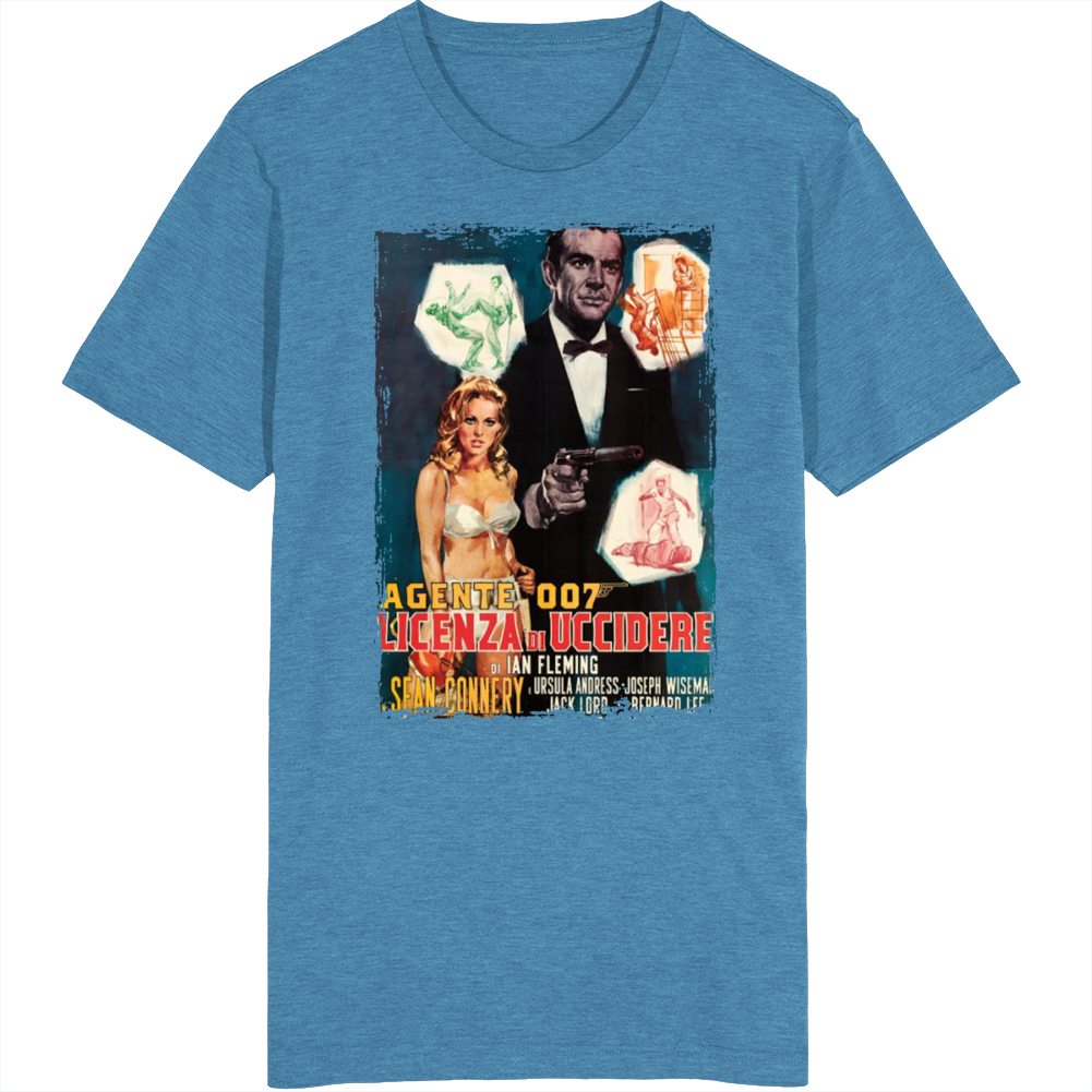 License To Kill James Bond Italian Movie Fan T Shirt License To Kill James Bond Italian Movie Fan T Shirt