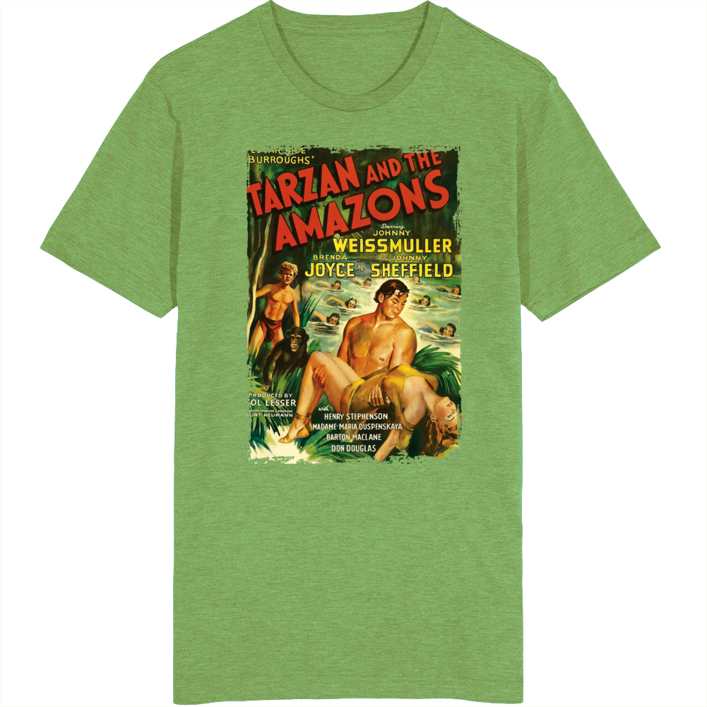 Tarzan And The Amazons 40s Action Adventure Movie T Shirt Tarzan And The Amazons 40s Action Adventure Movie T Shirt