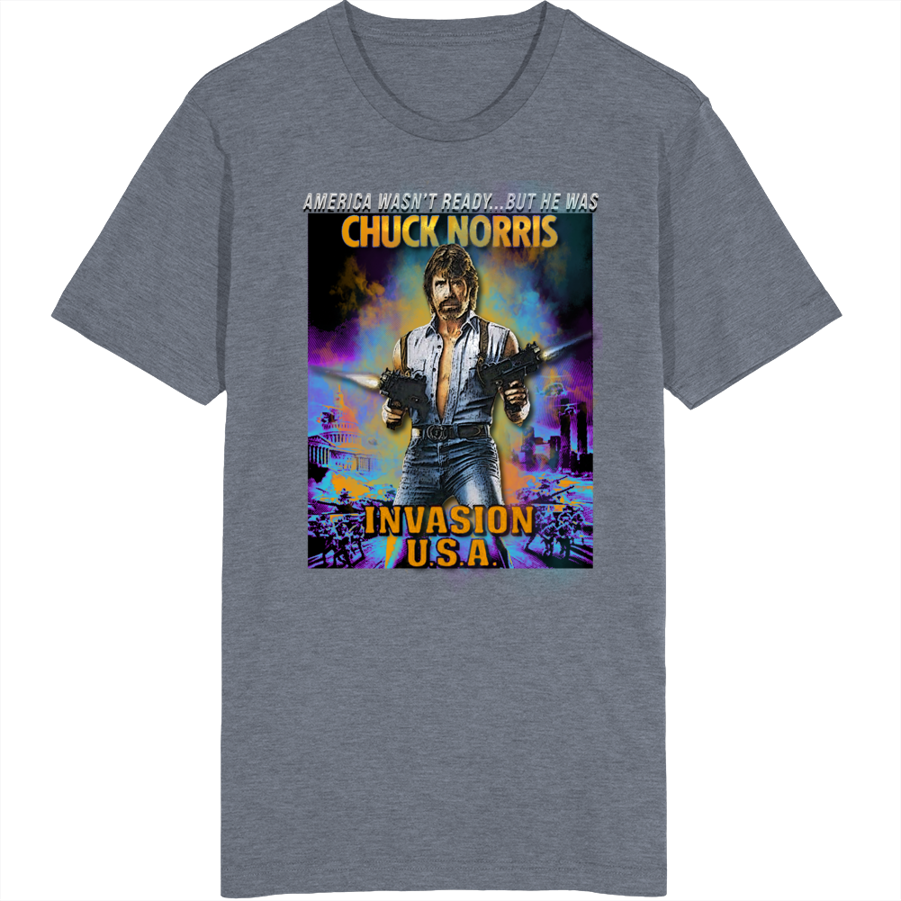 Invasion Usa Classic Chuck Norris Movie 80s Fan T Shirt Invasion Usa Classic Chuck Norris Movie 80s Fan T Shirt