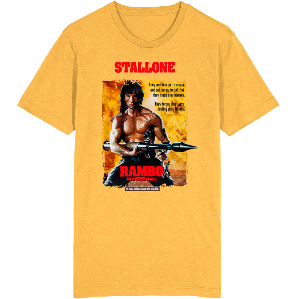 Rambo First Blood Part 2 Fan 80s Action Movie Fan T Shirt Rambo First Blood Part 2 Fan 80s Action Movie Fan T Shirt
