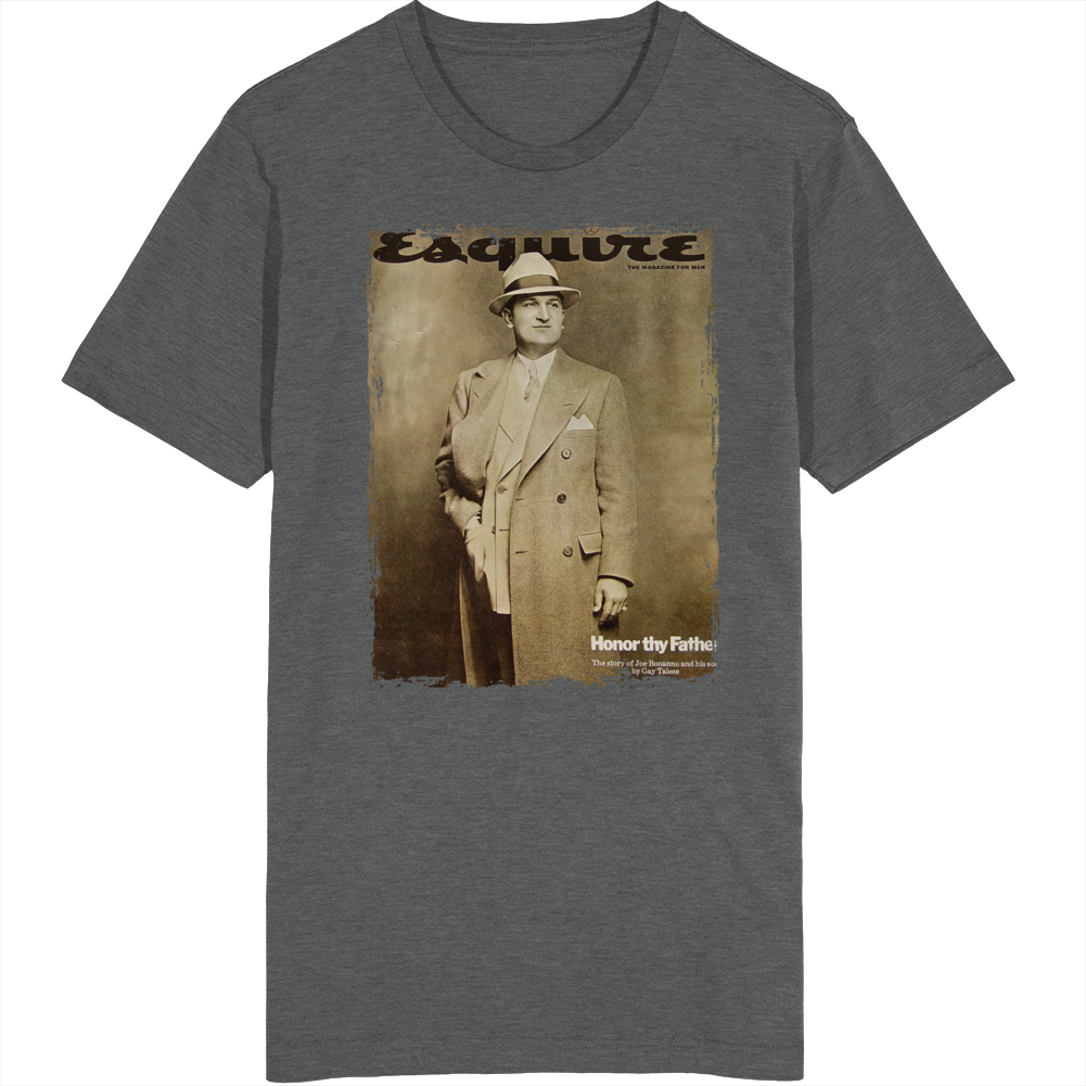 Joe Bonanno Gangster Mob Boss New York Vintage Magazine Cover Fan T Shirt Joe Bonanno Gangster Mob Boss New York Vintage Magazine Cover Fan T Shirt