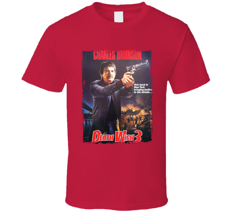 Charles Bronson Death Wish 3 Action Movie 80s Fan T Shirt Charles Bronson Death Wish 3 Action Movie 80s Fan T Shirt