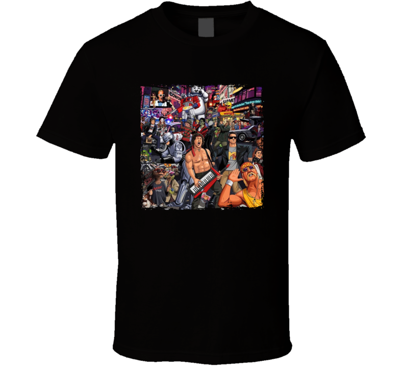 Stallone Schwarzenegger Hulk 80s Characters T Shirt Stallone Schwarzenegger Hulk 80s Characters T Shirt