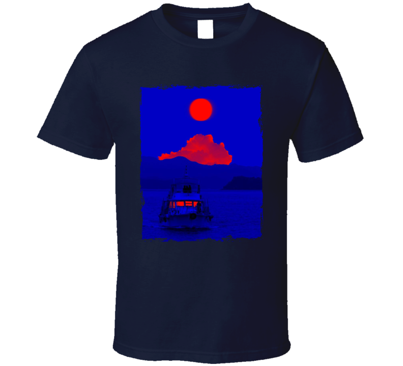Red Sun And Cloud Boating T Shirt Red Sun And Cloud Boating T Shirt