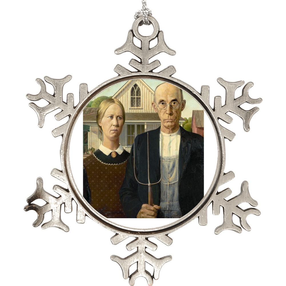 American Gothic Original Meme Holiday Ornament American Gothic Original Meme Holiday Ornament