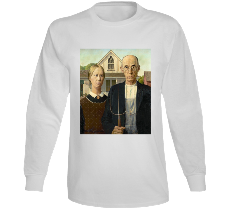 American Gothic Original Meme Long Sleeve T Shirt American Gothic Original Meme Long Sleeve T Shirt