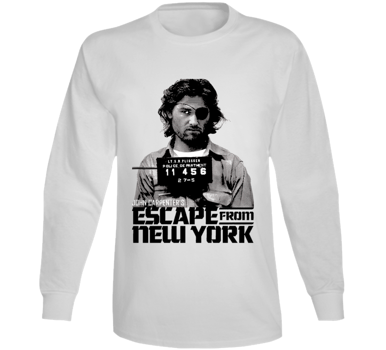 Escape From New York Snake Plissken Kurt Russell Long Sleeve T Shirt Escape From New York Snake Plissken Kurt Russell Long Sleeve T Shirt