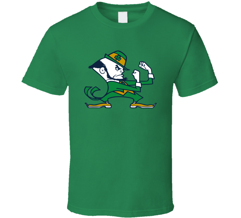 Notre Dame Leprechaun Football T Shirt Notre Dame Leprechaun Football T Shirt