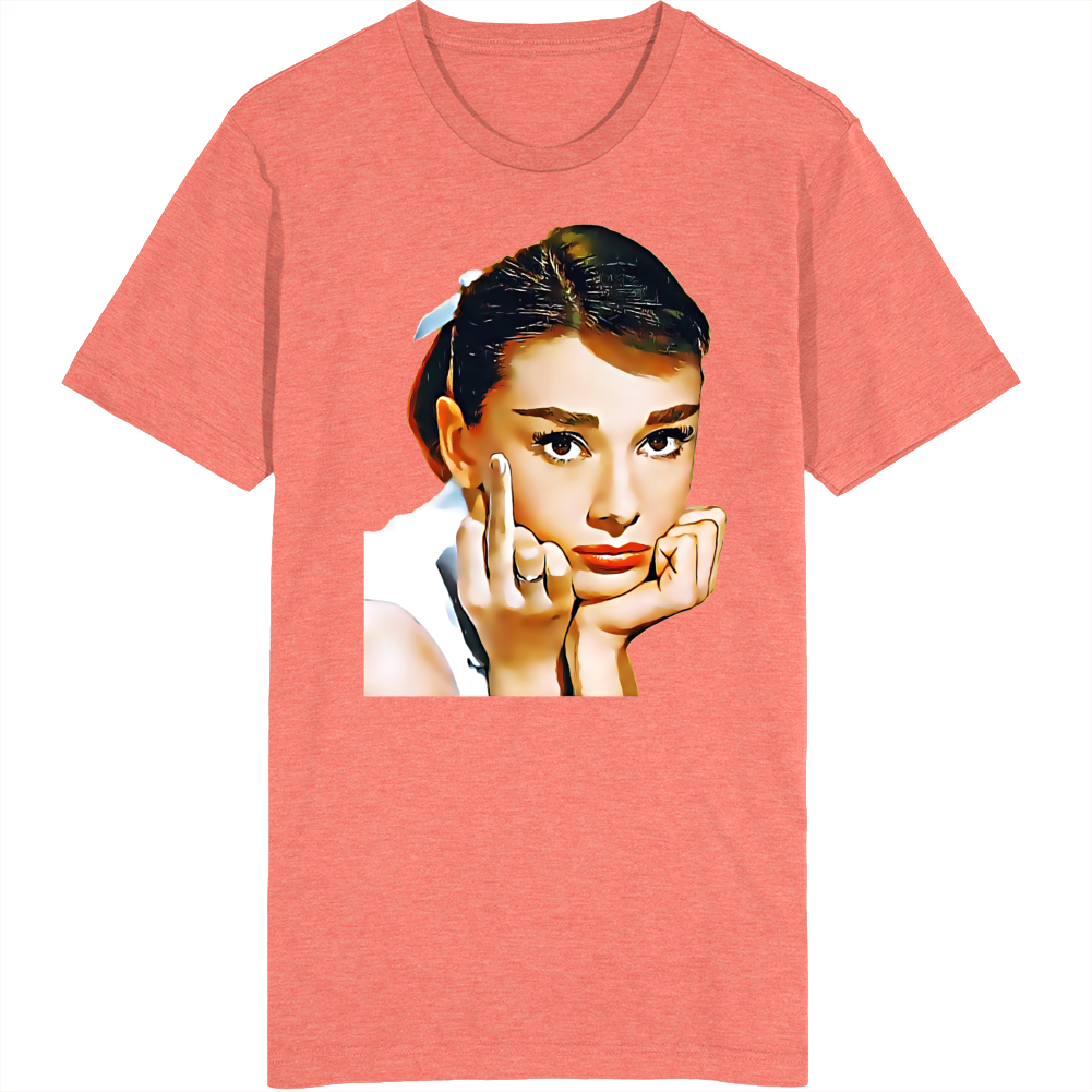 Audrey Hepburn Flipping The Bird T Shirt Audrey Hepburn Flipping The Bird T Shirt