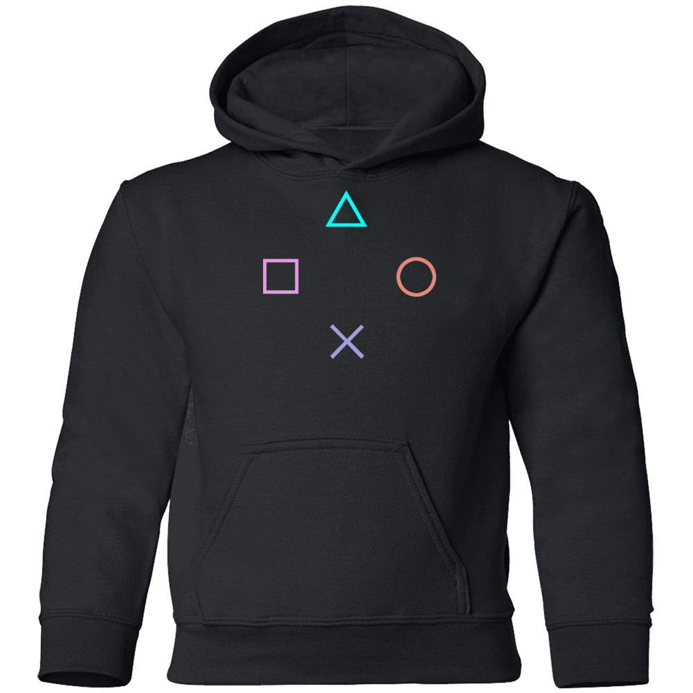 Gamer Controller Symbols Youth Hoodie Gamer Controller Symbols Youth Hoodie