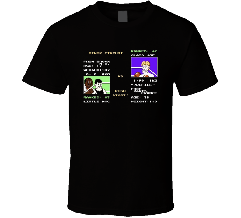 Mike Tyson's Punchout Glass Joe Little Mac T Shirt Mike Tyson's Punchout Glass Joe Little Mac T Shirt