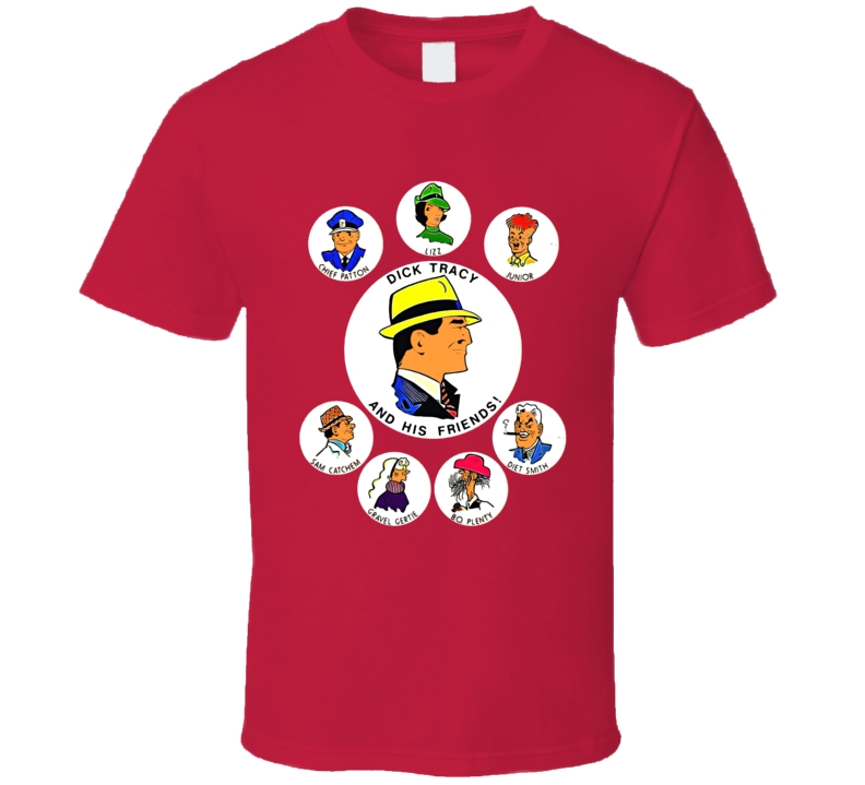 Dick Tracy Comic Characters T Shirt Dick Tracy Comic Characters T Shirt