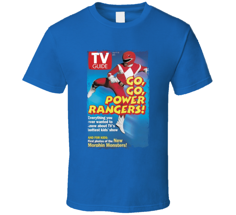 Go Go Power Rangers Tv Guide T Shirt Go Go Power Rangers Tv Guide T Shirt