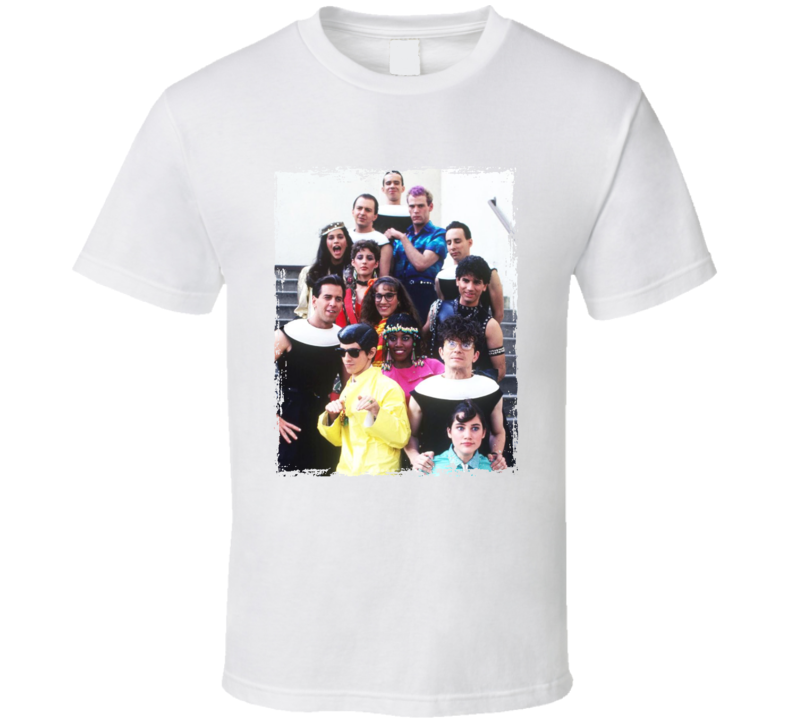Square Pegs Cast With Devo T Shirt Square Pegs Cast With Devo T Shirt