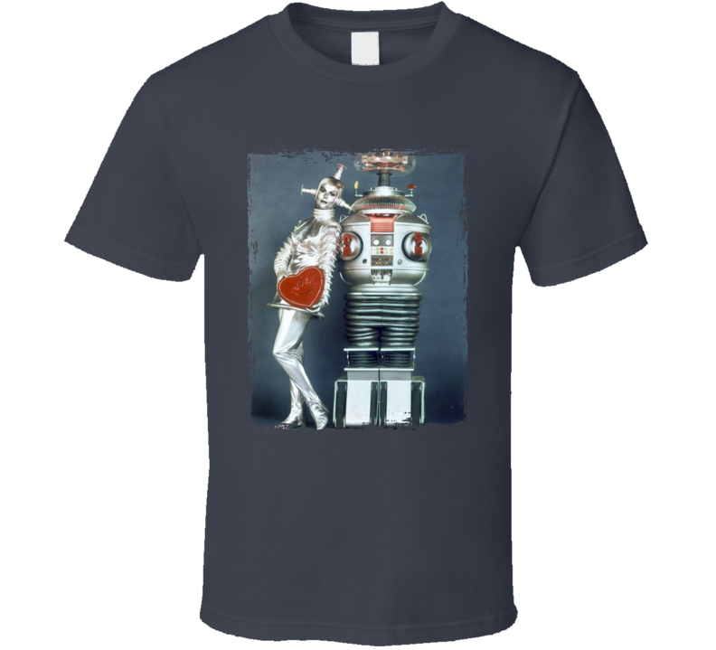 Lost In Space 60s Valentine's Robots T Shirt Lost In Space 60s Valentine's Robots T Shirt