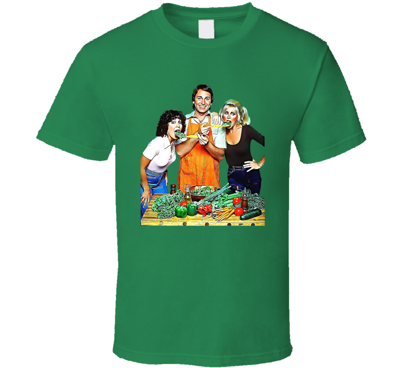 Three's Company Eating Salad T Shirt Three's Company Eating Salad T Shirt