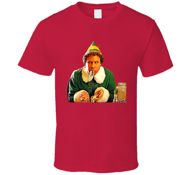 Elf Will Farrell Eating Spaghetti T Shirt Elf Will Farrell Eating Spaghetti T Shirt
