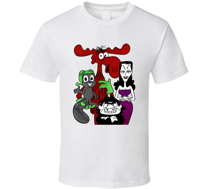 Rocky Bullwinkle Boris Natasha Cartoon T Shirt Rocky Bullwinkle Boris Natasha Cartoon T Shirt