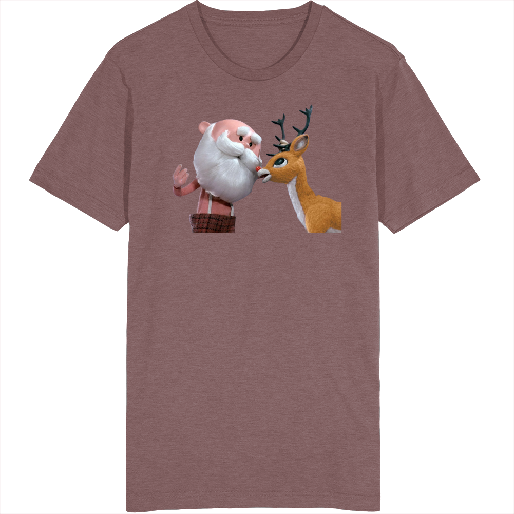 Rudolph The Red-nosed Reindeer Santa And Rudolph T Shirt Rudolph The Red-nosed Reindeer Santa And Rudolph T Shirt