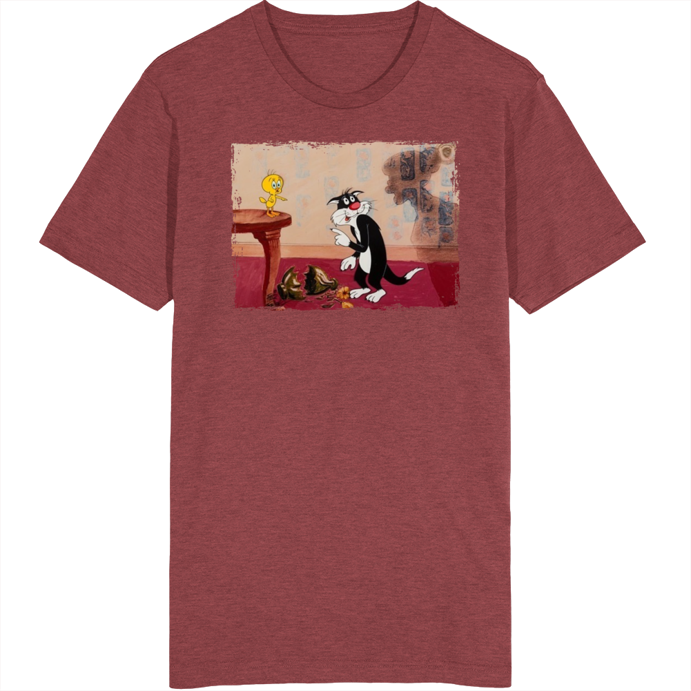 Sylvester And Tweety Cartoon Characters T Shirt Sylvester And Tweety Cartoon Characters T Shirt