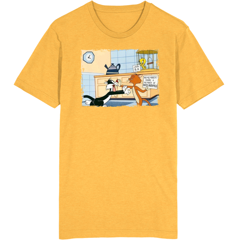 Sylvester A Member Of Birds Anonymous Cartoon T Shirt Sylvester A Member Of Birds Anonymous Cartoon T Shirt