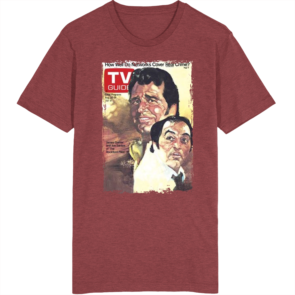 Rockford Files Garner Santos Tv Guide Cover T Shirt Rockford Files Garner Santos Tv Guide Cover T Shirt