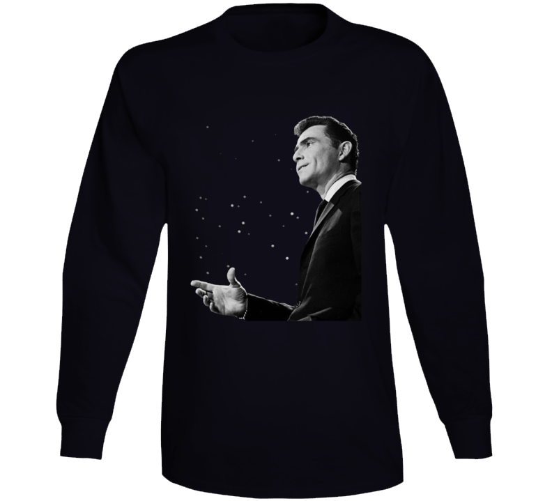 Rod Serling The Twilight Zone Scifi Long Sleeve T Shirt Rod Serling The Twilight Zone Scifi Long Sleeve T Shirt