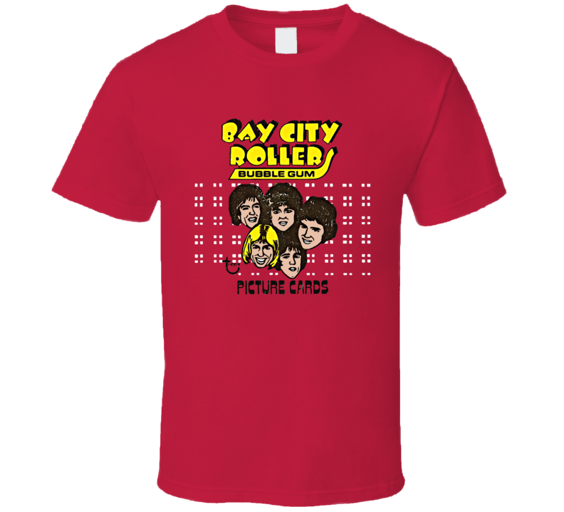 Bay City Rollers Bubble Gum Picture Cards T Shirt Bay City Rollers Bubble Gum Picture Cards T Shirt