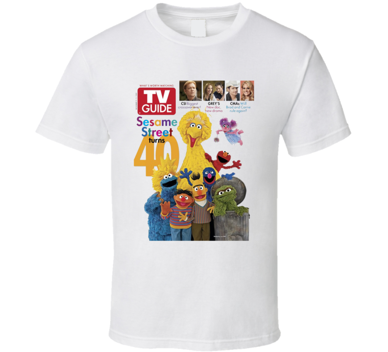 Sesame Street Turns 40 Magazine Cover T Shirt Sesame Street Turns 40 Magazine Cover T Shirt