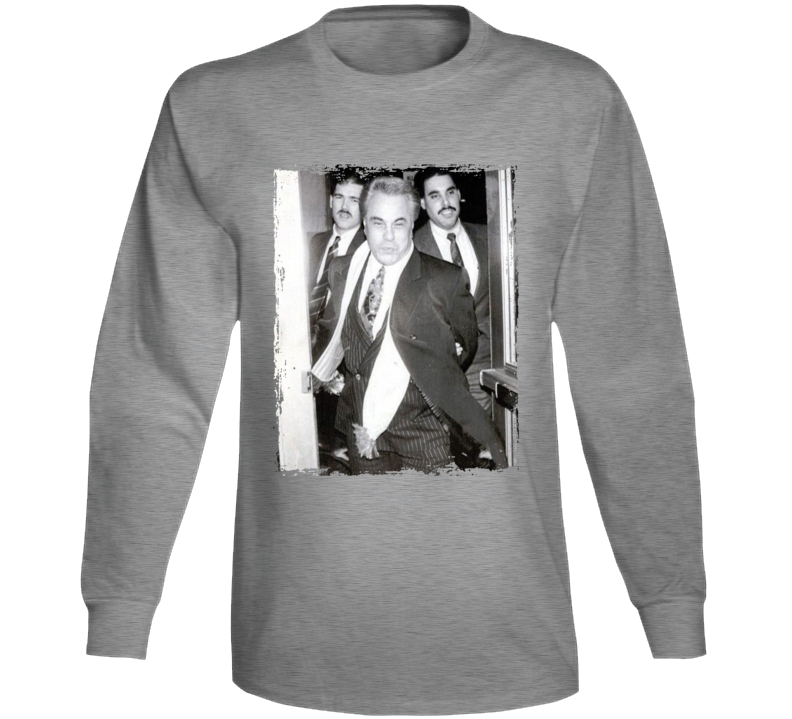 John Gotti Being Arrested Long Sleeve T Shirt John Gotti Being Arrested Long Sleeve T Shirt