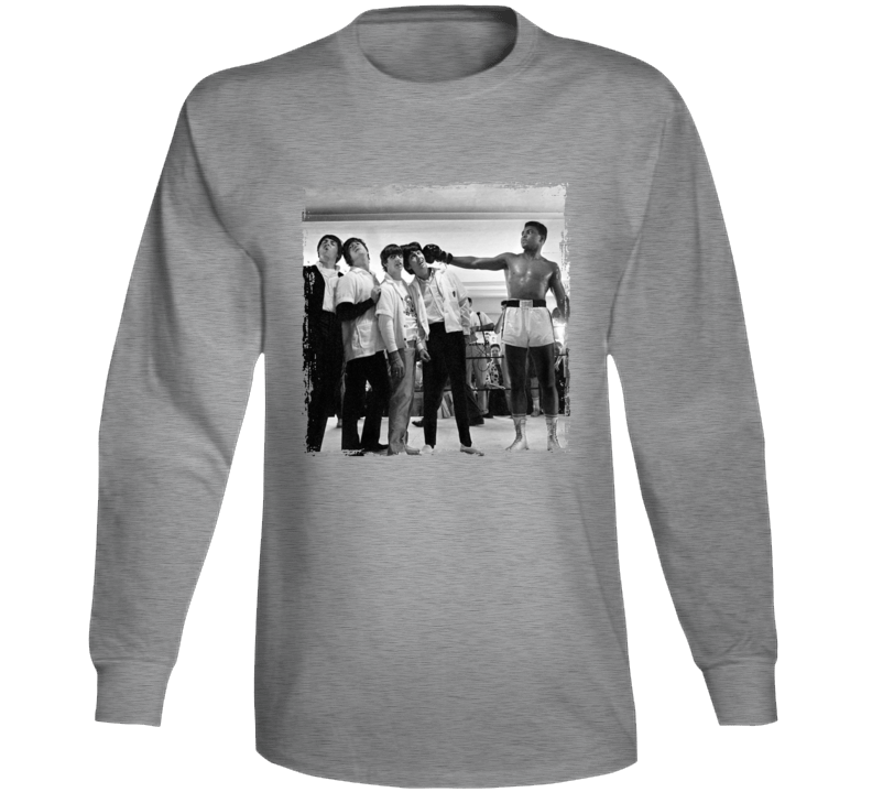 Muhammad Ali Pretends To Puch Rock Group Long Sleeve T Shirt Muhammad Ali Pretends To Puch Rock Group Long Sleeve T Shirt