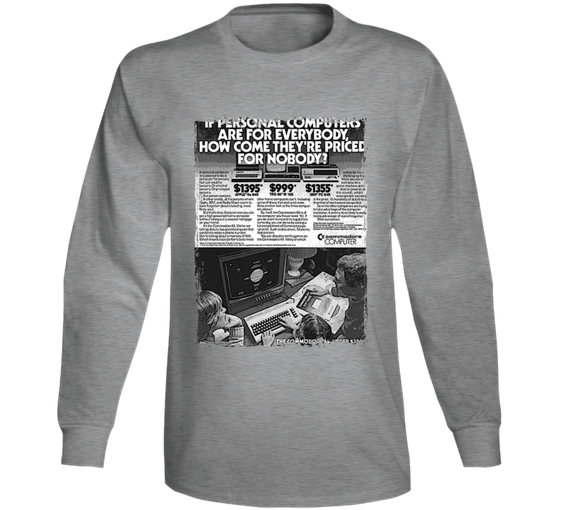 Commodore 64 Retro Ad Long Sleeve T Shirt Commodore 64 Retro Ad Long Sleeve T Shirt