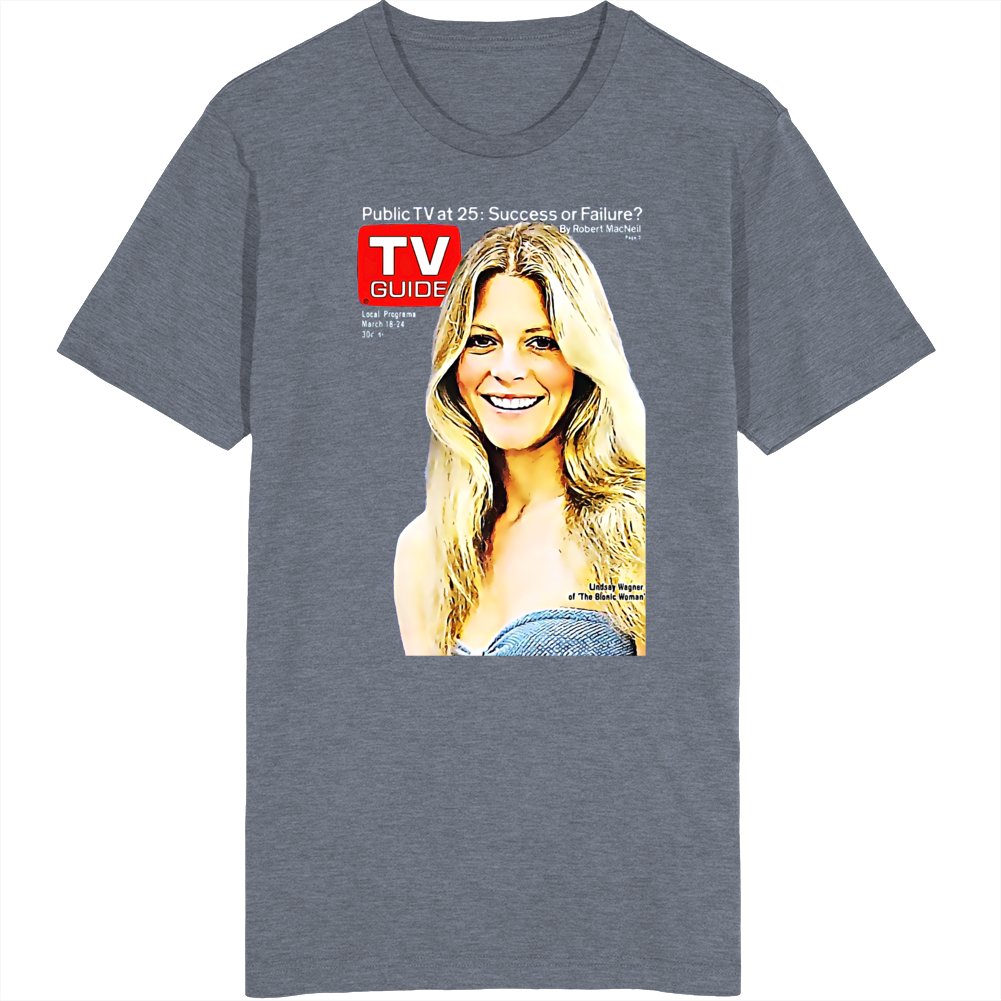 Lindsay Wagner The Bionic Woman Tv Magazine T Shirt Lindsay Wagner The Bionic Woman Tv Magazine T Shirt