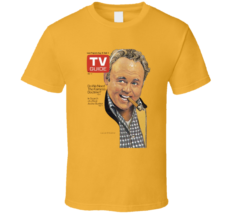 Carroll O'connor Tv Magazine Cover T Shirt Carroll O'connor Tv Magazine Cover T Shirt