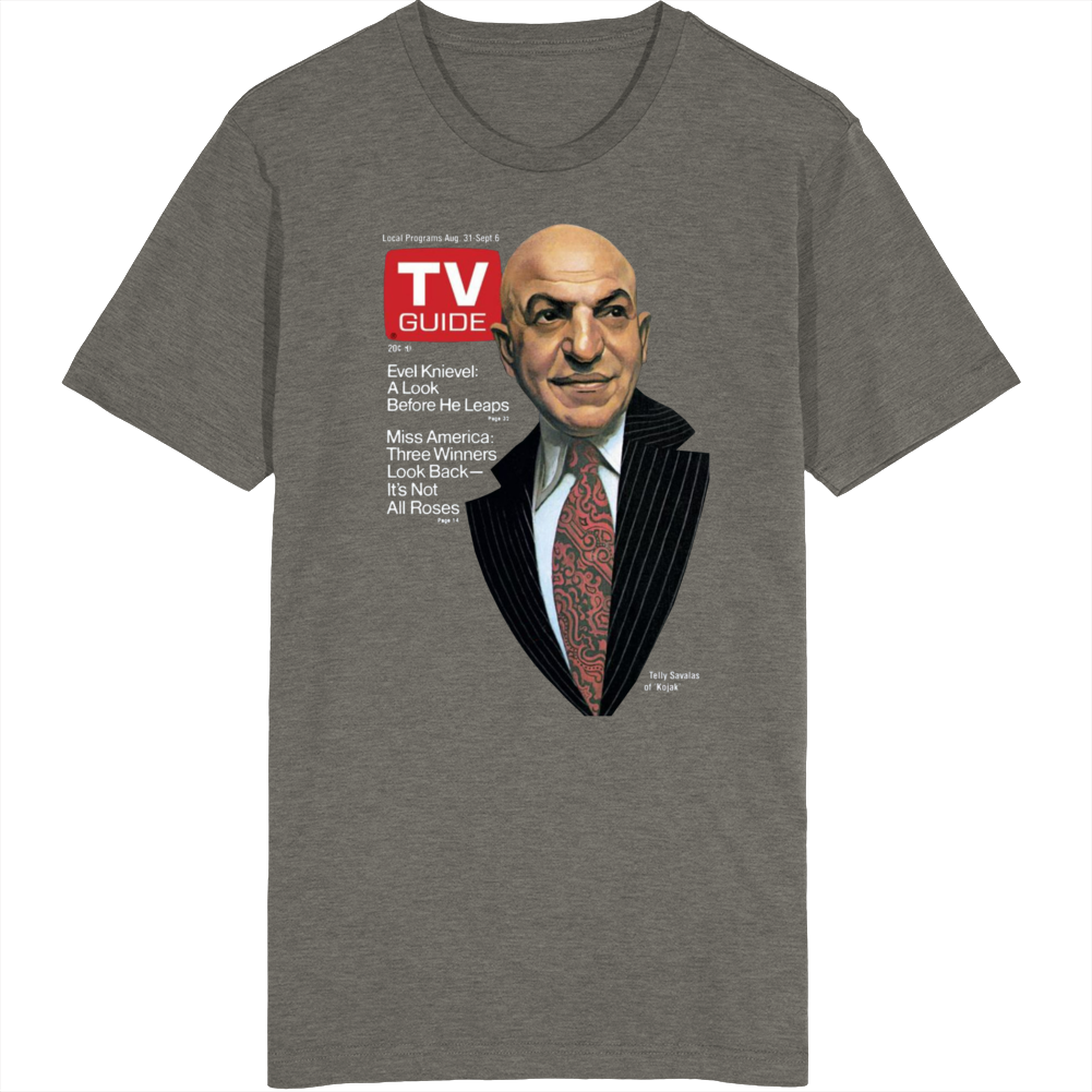 Kojak Telly Savalas Tv Magazine Cover T Shirt Kojak Telly Savalas Tv Magazine Cover T Shirt