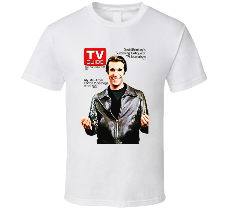 Happy Days Fonzie Henry Winkler Tv Magazine Cover T Shirt Happy Days Fonzie Henry Winkler Tv Magazine Cover T Shirt