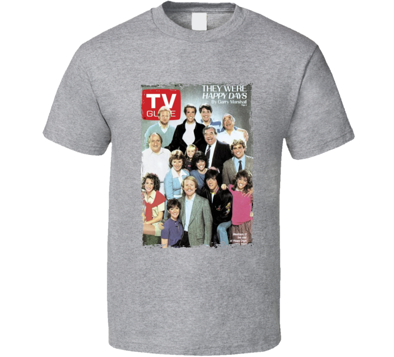 Happy Days Cast Tv Magazine Cover T Shirt Happy Days Cast Tv Magazine Cover T Shirt
