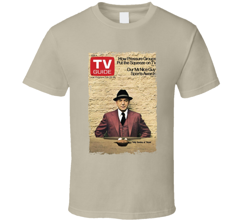 Telly Savalas Kojak Tv Magazine Cover T Shirt Telly Savalas Kojak Tv Magazine Cover T Shirt