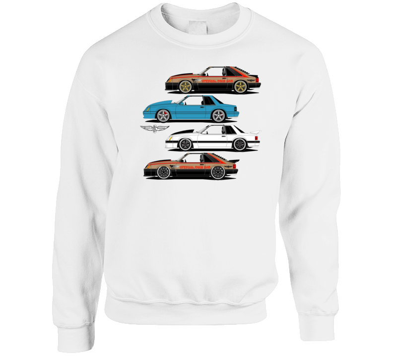 Mustang Race Cars Crewneck Sweatshirt Mustang Race Cars Crewneck Sweatshirt