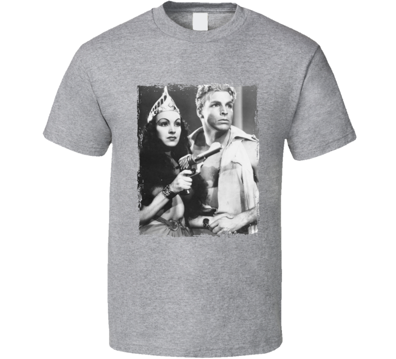 Flash Gordon Buster Crabbe Priscilla Lawson Movie T Shirt Flash Gordon Buster Crabbe Priscilla Lawson Movie T Shirt