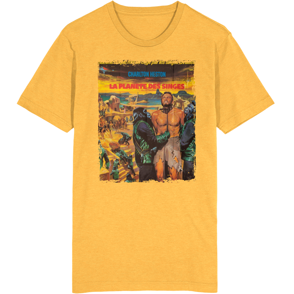 Planet Of The Apes French Movie T Shirt Planet Of The Apes French Movie T Shirt