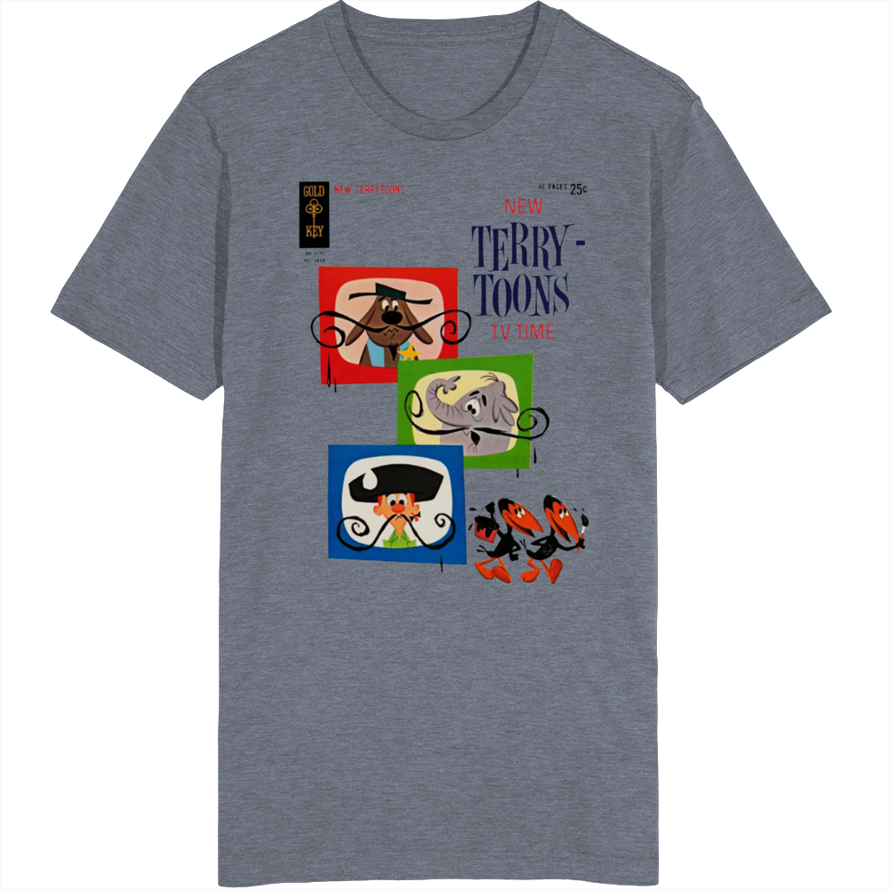 Terrytoons Tv Time Book Cover T Shirt Terrytoons Tv Time Book Cover T Shirt