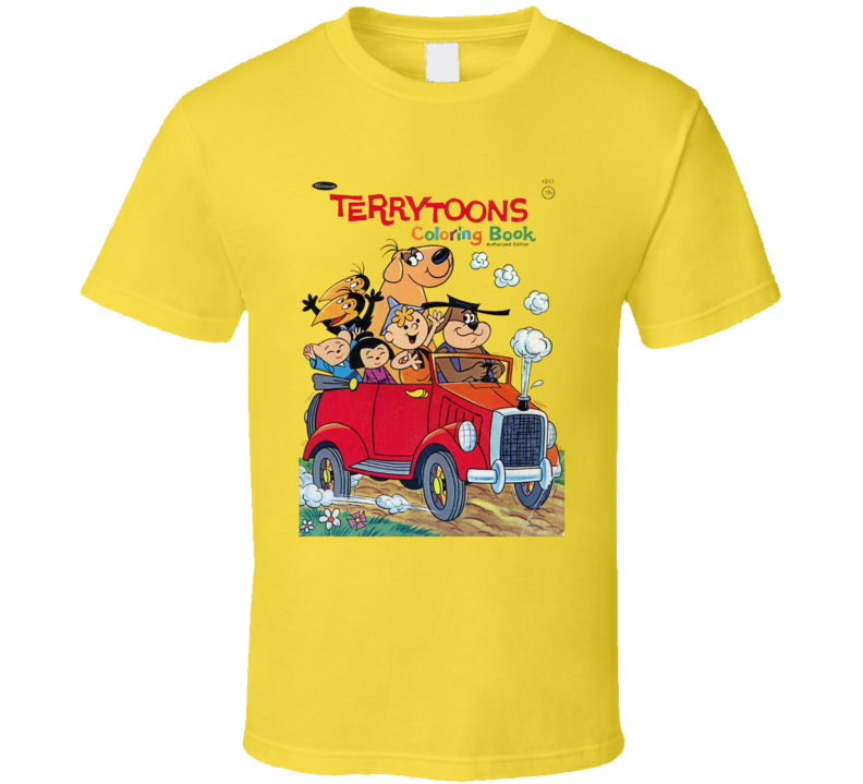 Terrytoons Coloring Book Cover T Shirt Terrytoons Coloring Book Cover T Shirt