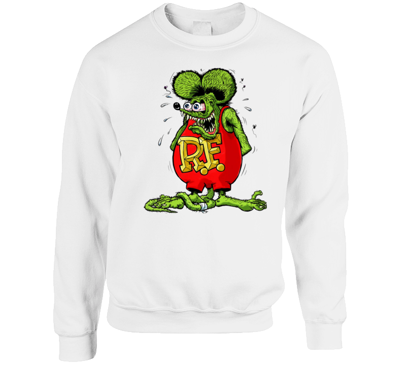 Rat Fink Hot Rod Character Crewneck Sweatshirt Rat Fink Hot Rod Character Crewneck Sweatshirt