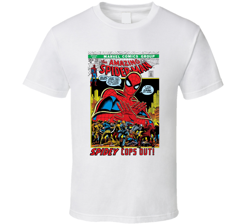 The Amazing Spiderman Spidey Cops Out Comic T Shirt The Amazing Spiderman Spidey Cops Out Comic T Shirt