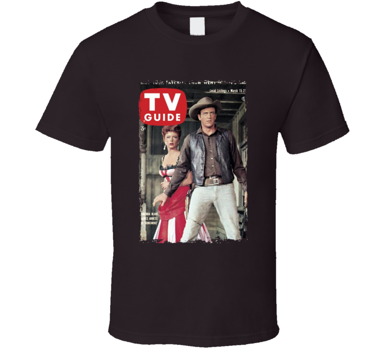 Gunsmoke Arness Blake Tv Magazine Cover T Shirt Gunsmoke Arness Blake Tv Magazine Cover T Shirt